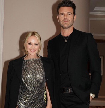 Paul Solomons with his girlfriend Kylie Minogue